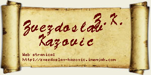 Zvezdoslav Kažović vizit kartica